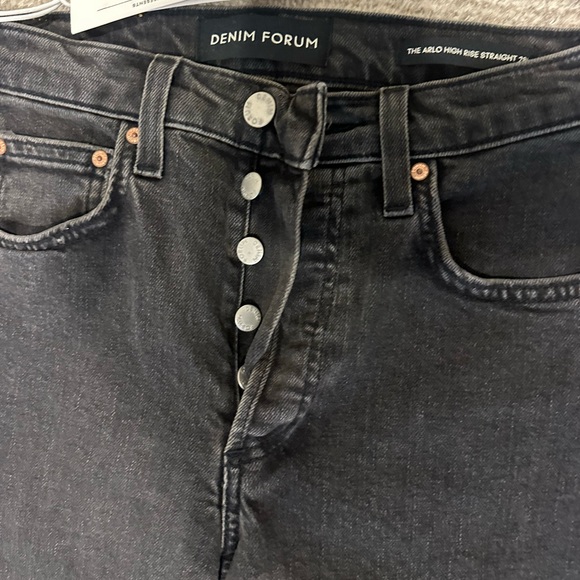 Denim Forum “Arlo Hi-Rise Straight” Jeans - Picture 3 of 4